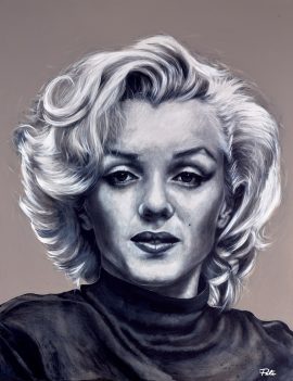 Monochrome Marilyn Original by Pete Humphreys